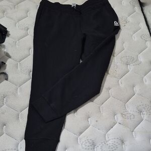 Reebok Black Athletic Jogger Pants with Logo